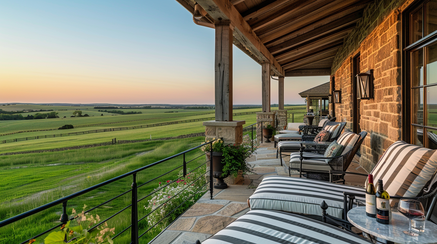 Southwest porch view on the South Dakota prairie